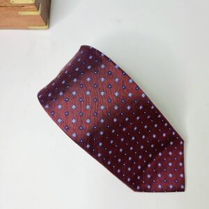 Paolo Albizzati Geometric Print Woven Handmade Silk Tie